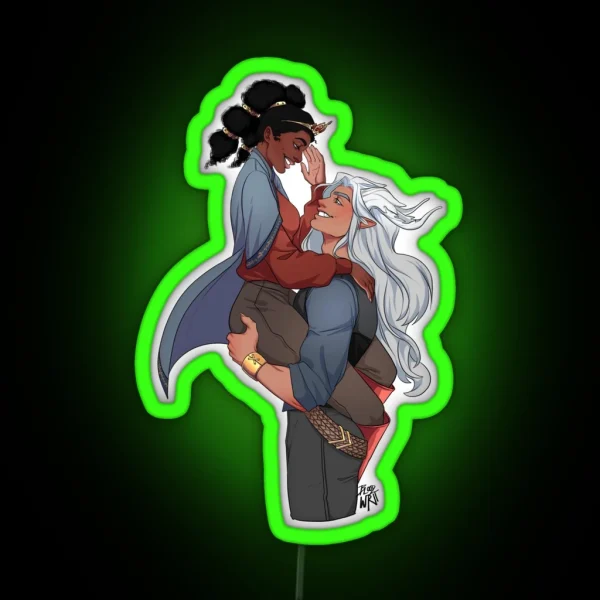 Dante And His Princess RGB Neon Sign