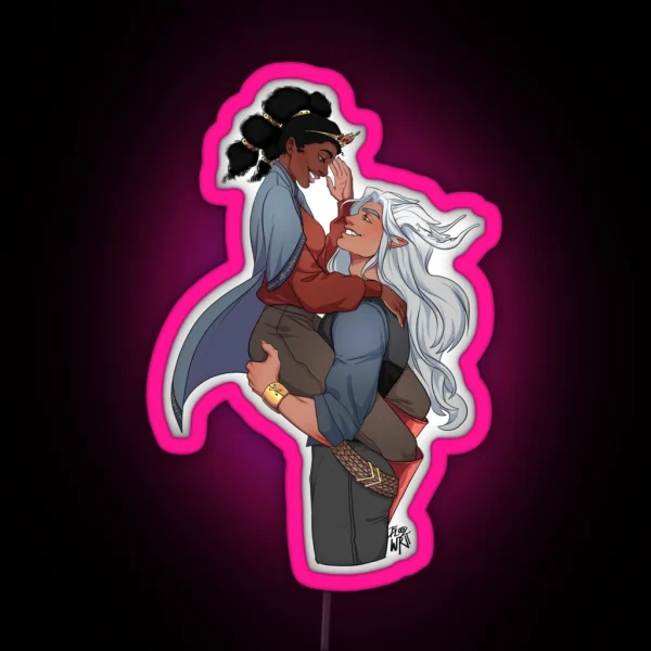 Dante And His Princess RGB Neon Sign