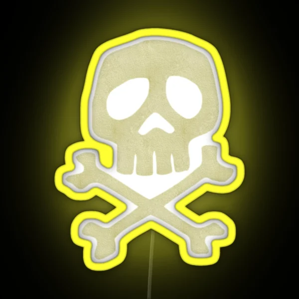 Danzig Style Harlock Skull Crossbones Jolly Roger RGB Neon Sign