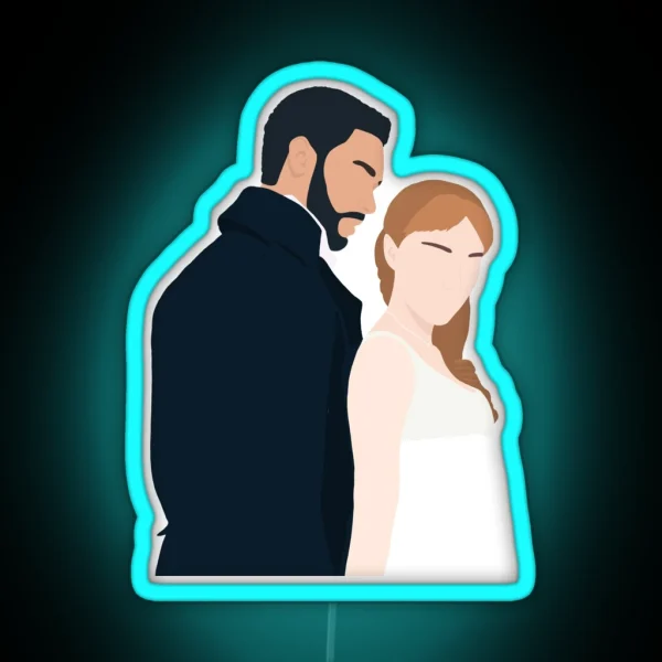 Daphne And Simon Illustration RGB Neon Sign