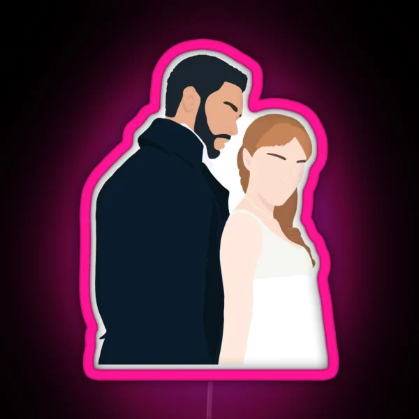 Daphne And Simon Illustration RGB Neon Sign