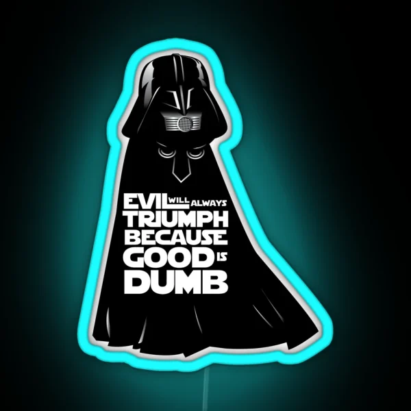 Dark Helmet Fan Art RGB Neon Sign