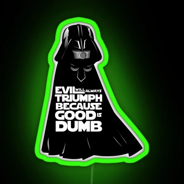 Dark Helmet Fan Art RGB Neon Sign