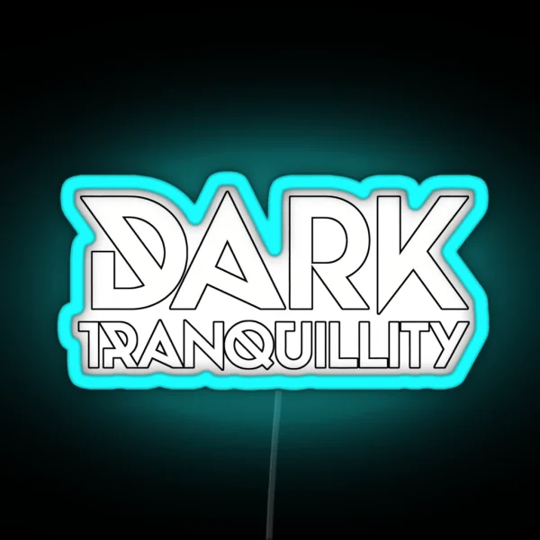 Dark Tranquillity White Logo RGB Neon Sign