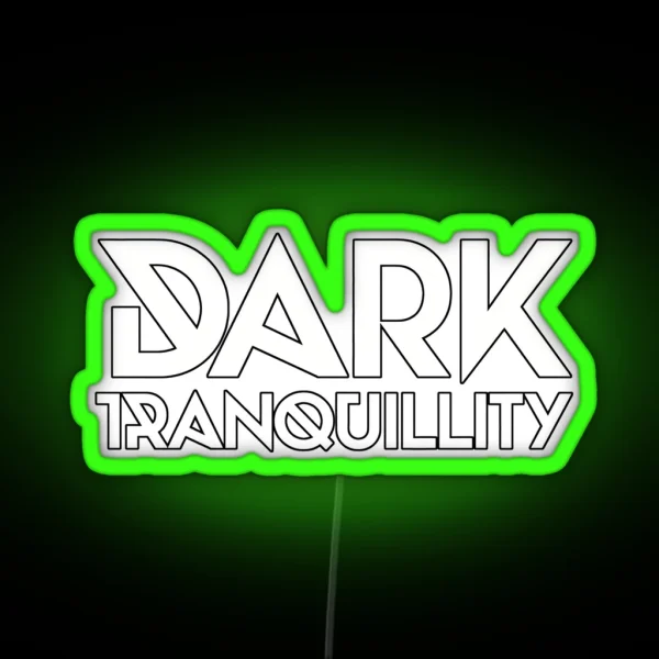 Dark Tranquillity White Logo RGB Neon Sign