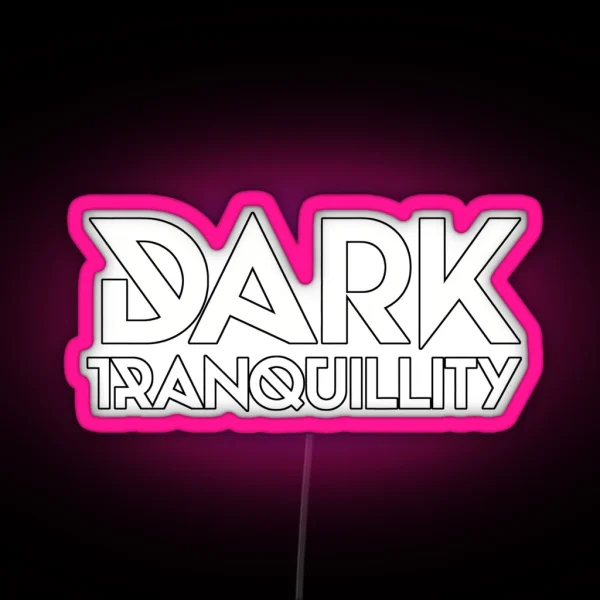 Dark Tranquillity White Logo RGB Neon Sign