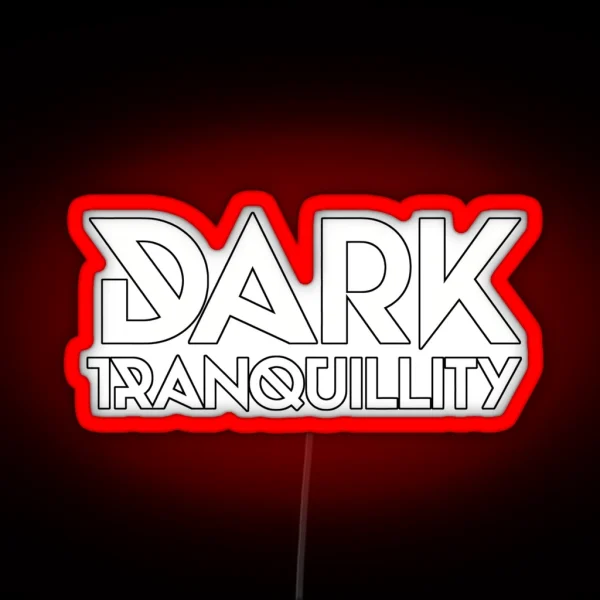 Dark Tranquillity White Logo RGB Neon Sign