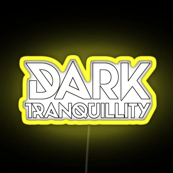 Dark Tranquillity White Logo RGB Neon Sign