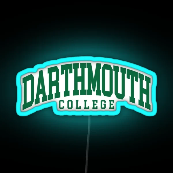 Dartmouth College Font Curved RGB Neon Sign