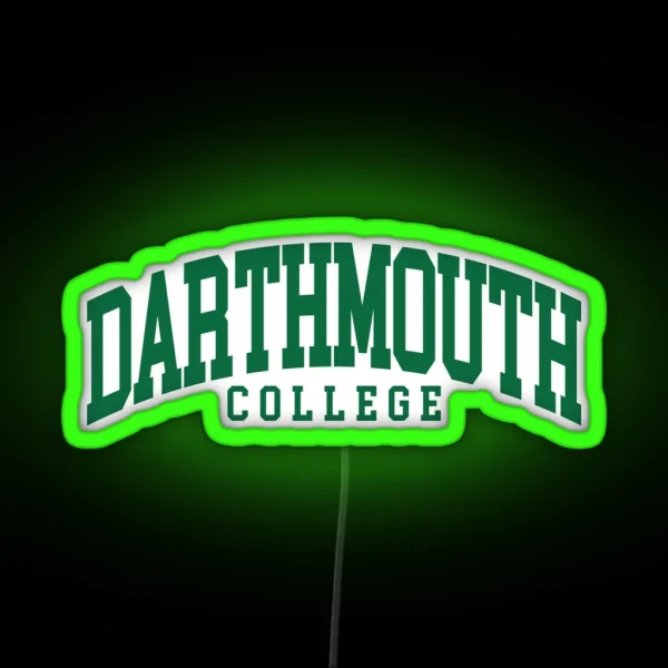 Dartmouth College Font Curved RGB Neon Sign