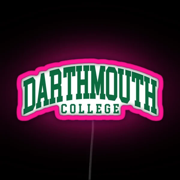 Dartmouth College Font Curved RGB Neon Sign