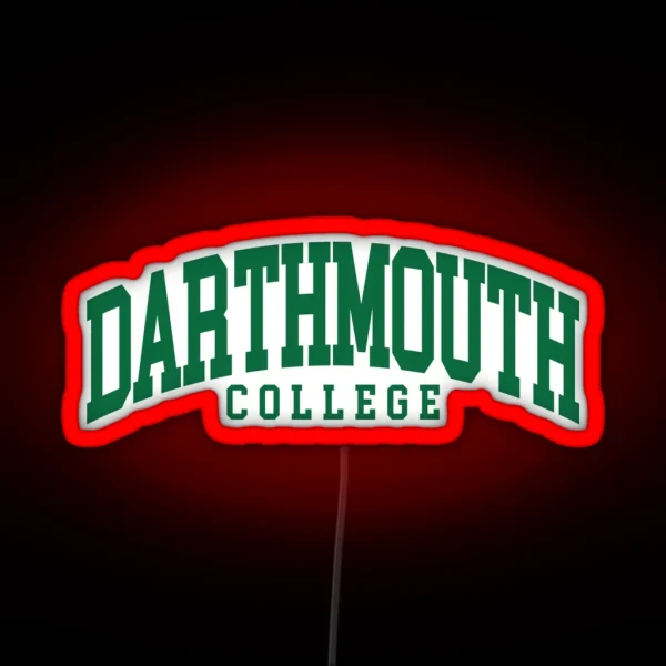 Dartmouth College Font Curved RGB Neon Sign