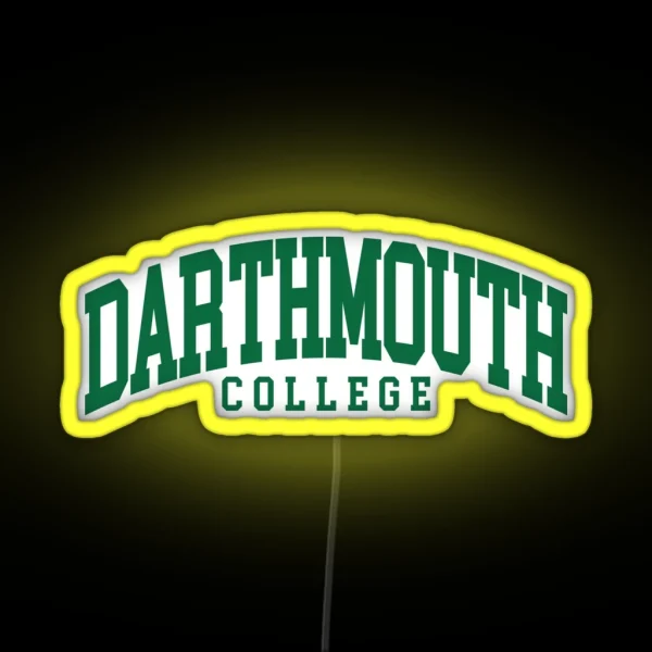 Dartmouth College Font Curved RGB Neon Sign