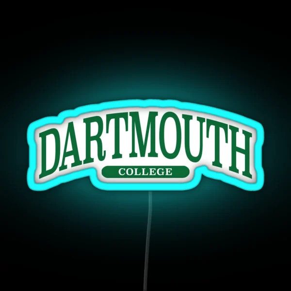 Dartmouth Serif Font Curved RGB Neon Sign