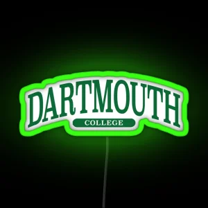 Dartmouth Serif Font Curved RGB Neon Sign