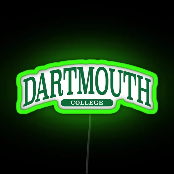 Dartmouth Serif Font Curved RGB Neon Sign
