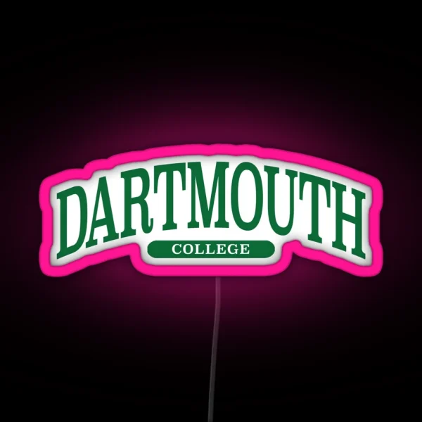 Dartmouth Serif Font Curved RGB Neon Sign
