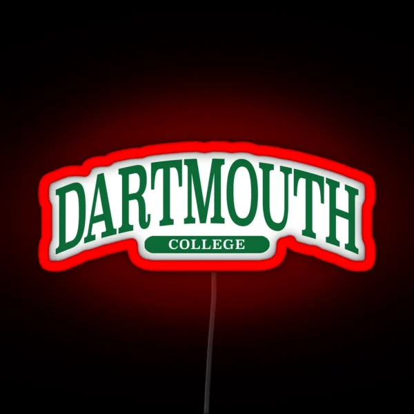 Dartmouth Serif Font Curved RGB Neon Sign