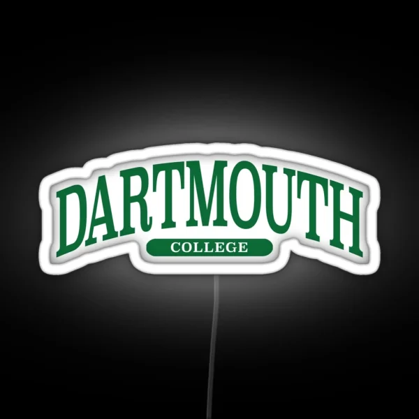 Dartmouth Serif Font Curved RGB Neon Sign