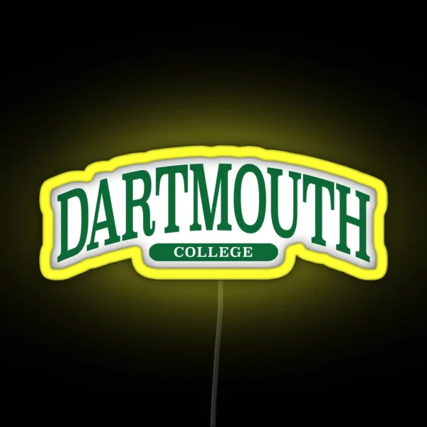 Dartmouth Serif Font Curved RGB Neon Sign