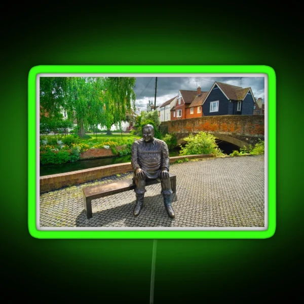 Dave Lee Statue Canterbury RGB Neon Sign
