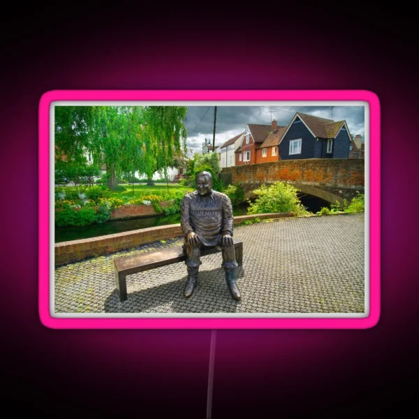 Dave Lee Statue Canterbury RGB Neon Sign