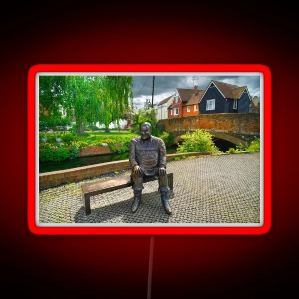Dave Lee Statue Canterbury RGB Neon Sign
