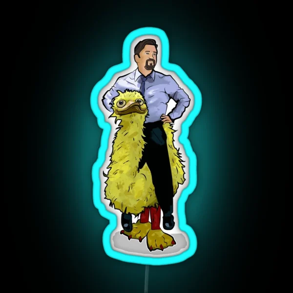 David Brent And Bird RGB Neon Sign
