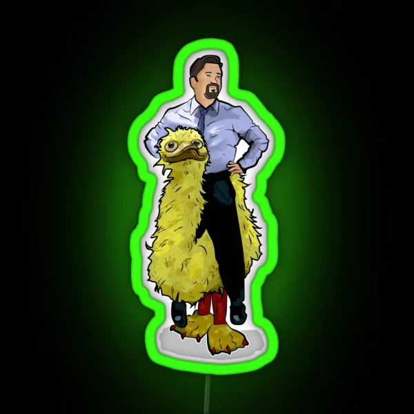 David Brent And Bird RGB Neon Sign