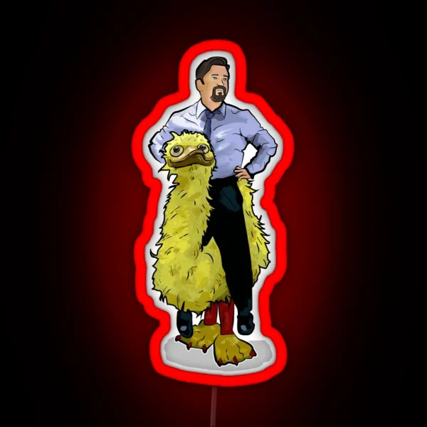 David Brent And Bird RGB Neon Sign