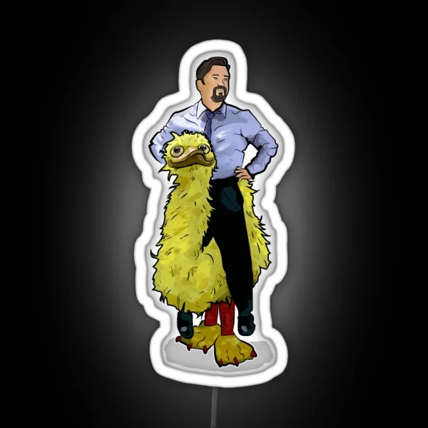 David Brent And Bird RGB Neon Sign