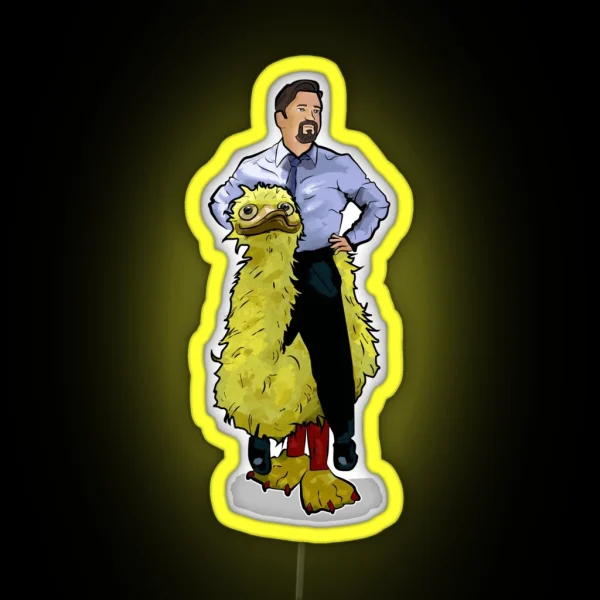 David Brent And Bird RGB Neon Sign