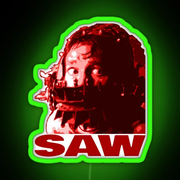 David Saw 0 5 RBT Brick Font RGB Neon Sign