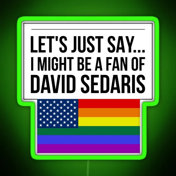 David Sedaris Flag Pride RGB Neon Sign