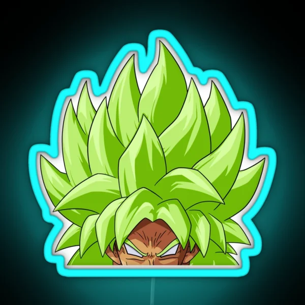 DBS Broly Super Saiyan Peeker Led Led RGB Neon Sign