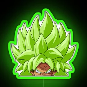 DBS Broly Super Saiyan Peeker Led Led RGB Neon Sign