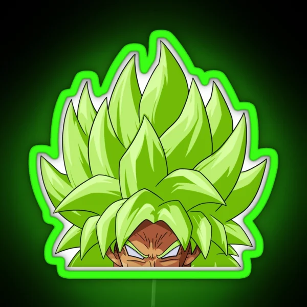DBS Broly Super Saiyan Peeker Led Led RGB Neon Sign