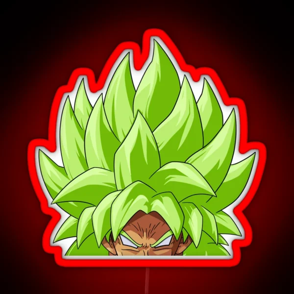 DBS Broly Super Saiyan Peeker Led Led RGB Neon Sign