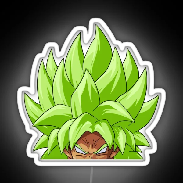 DBS Broly Super Saiyan Peeker Led Led RGB Neon Sign