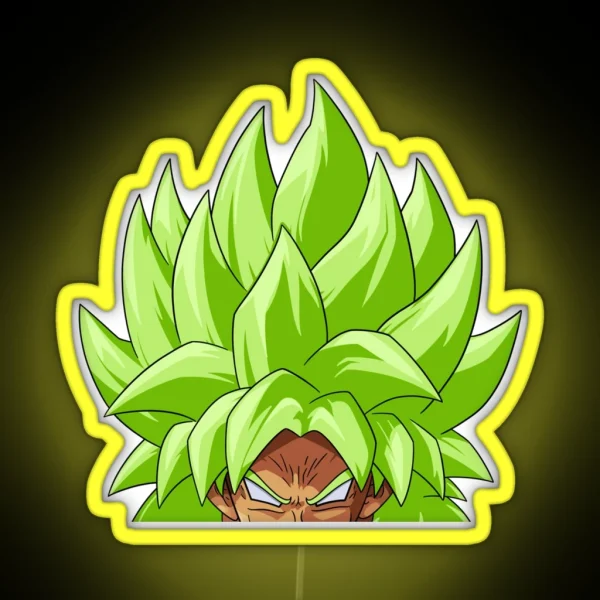 DBS Broly Super Saiyan Peeker Led Led RGB Neon Sign