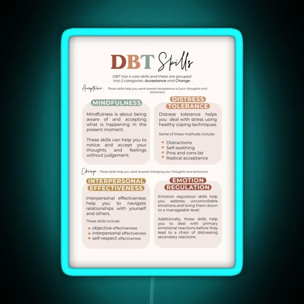 DBT Skills Guide RGB Neon Sign