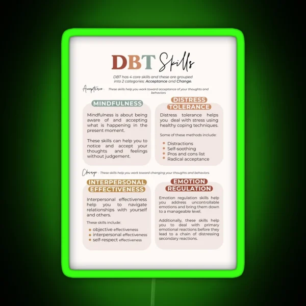 DBT Skills Guide RGB Neon Sign