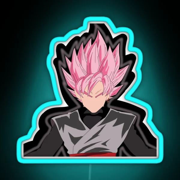DBZ Goku Black Rose RGB Neon Sign