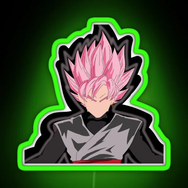 DBZ Goku Black Rose RGB Neon Sign