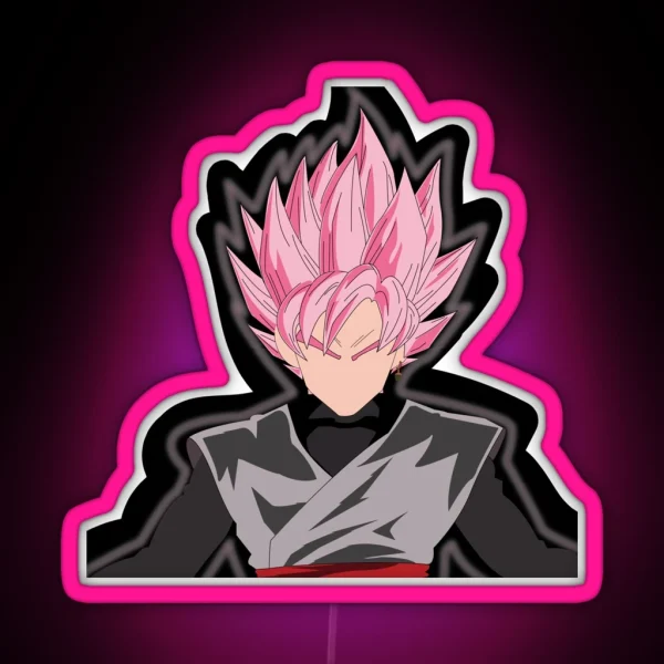 DBZ Goku Black Rose RGB Neon Sign
