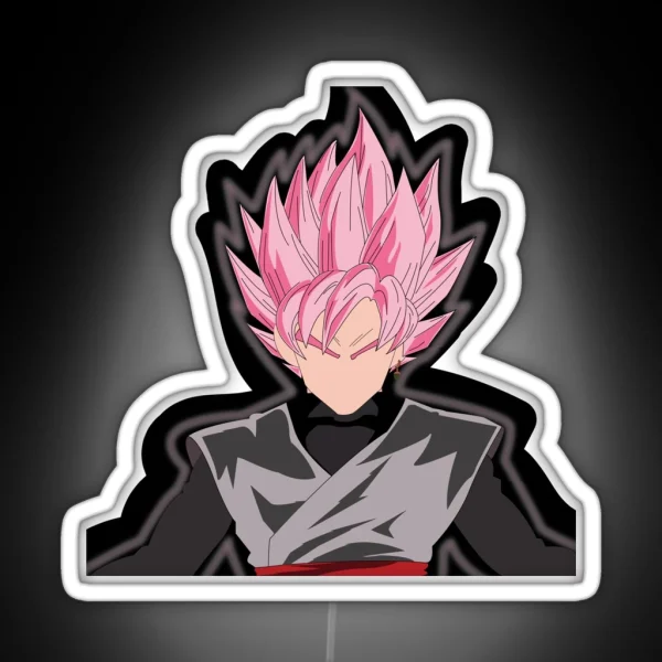 DBZ Goku Black Rose RGB Neon Sign