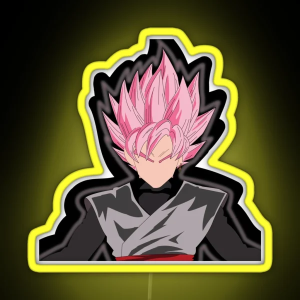 DBZ Goku Black Rose RGB Neon Sign
