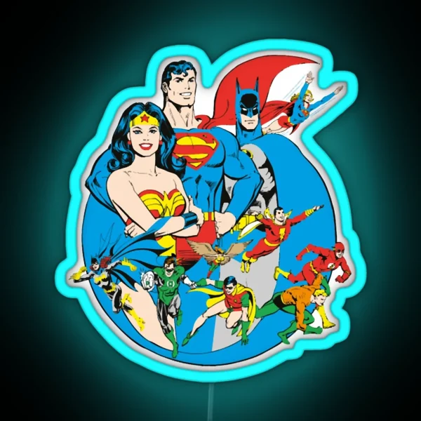DC Comics Originals Members RGB Neon Sign