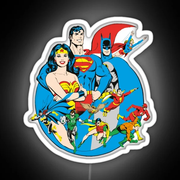 DC Comics Originals Members RGB Neon Sign