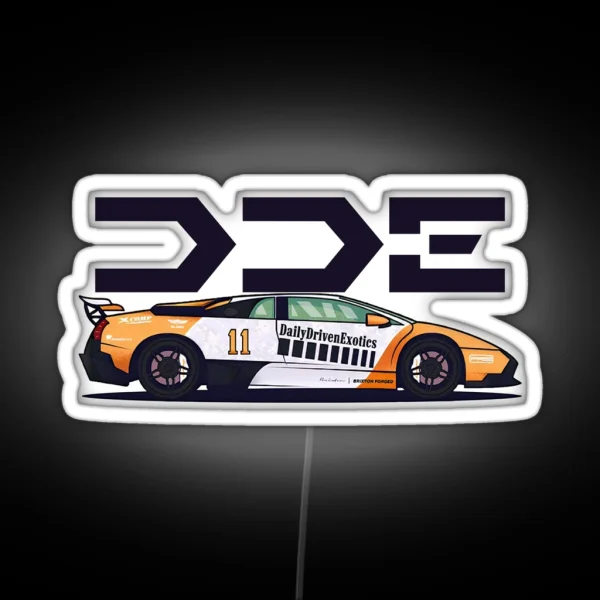 DDE Daily Driven Exotics Roaring Supercar Majesty Lambo Murcielago LP640 RGB Neon Sign